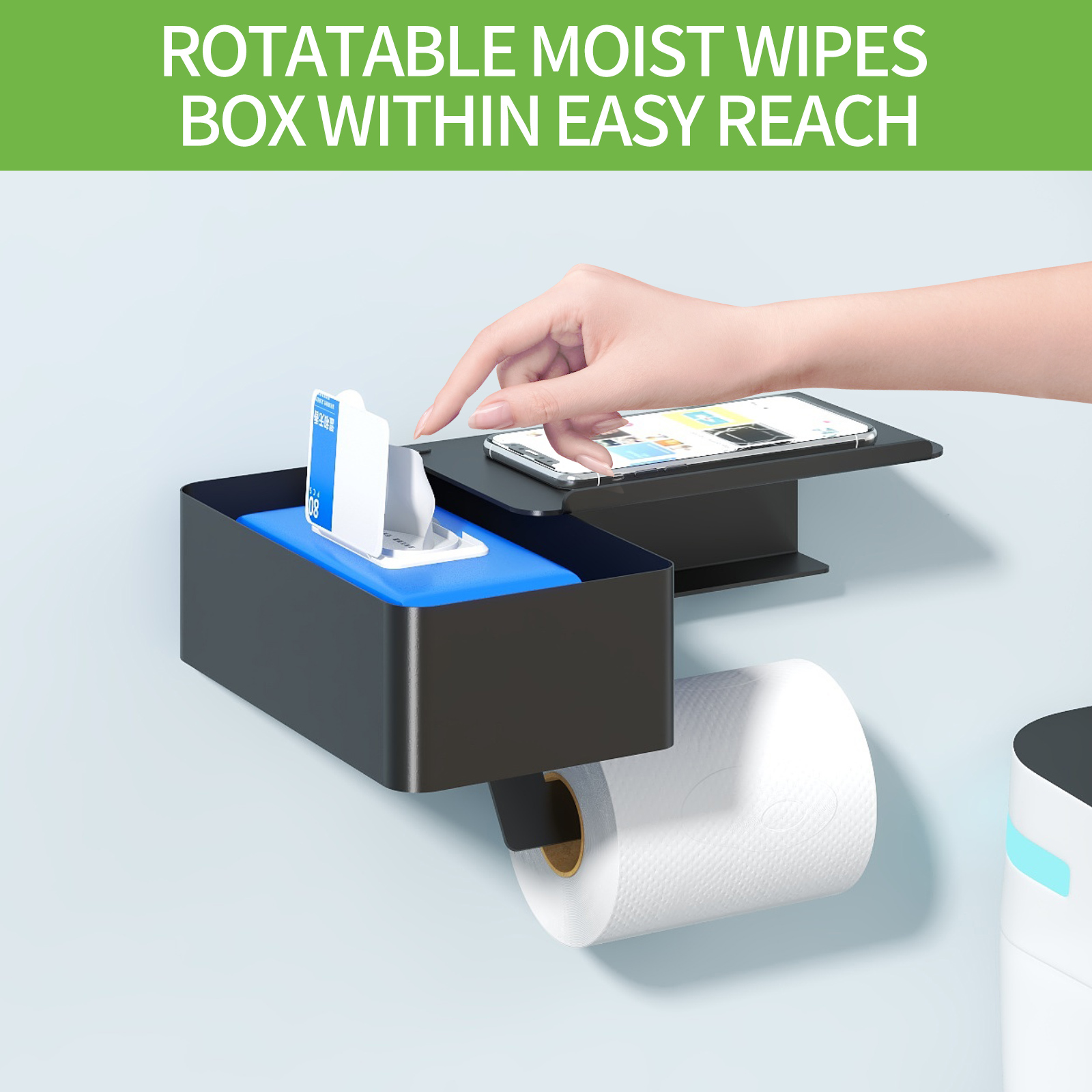 Multifunctional Wall Mounted Decorative Toilet Tissue Paper Roll Towel Holder with Shelf for Toiletten Papier Halter