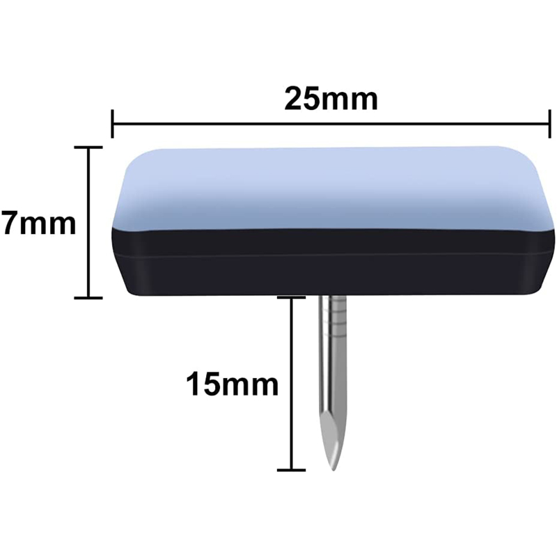 Square Furniture Glides Nail on Furniture Slider, PTFE Chair Leg Floor Protectors for Hardwood Dinning Wooden Furniture