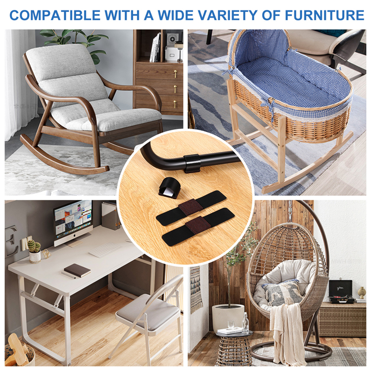 Professional Self-Stick Furniture Adhesive Felt Pads Protector Pads With Hook and Loop for Sled Base Side Chair
