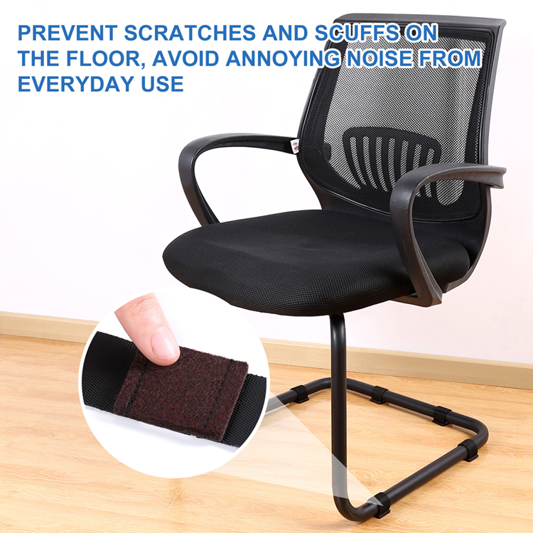Professional Self-Stick Furniture Adhesive Felt Pads Protector Pads With Hook and Loop for Sled Base Side Chair