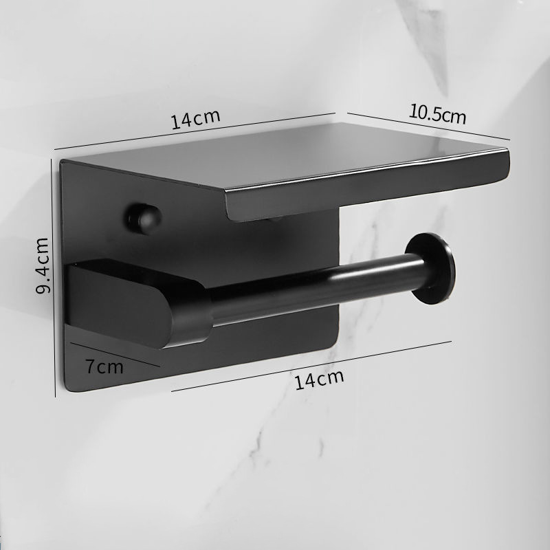 304 Stainless Steel Toilet Paper Roll Holder 360 Degree Rotatable Self Adhesive Toilet Papertoilet Paper Holder with Tray