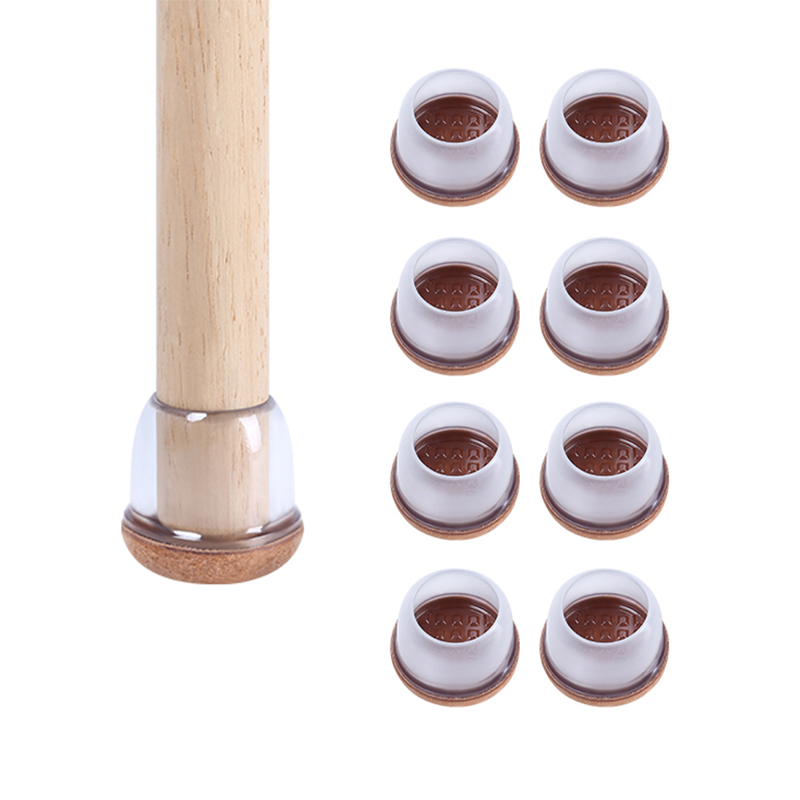 Quality Chair Table Leg Feet Rubber Pads Chair Foot Covers Transparent Chair Leg  Silicone Floor Furniture Leg Protector
