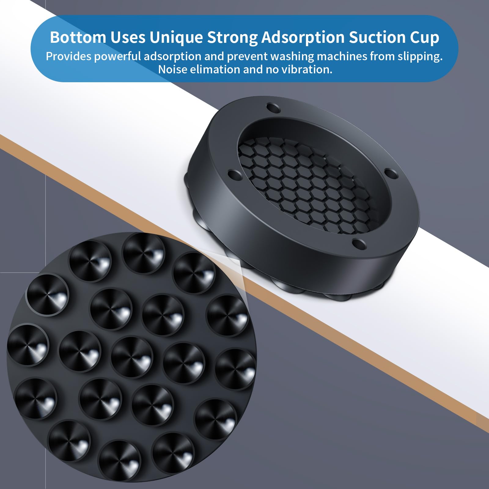 Custom Anti-Vibration Pads for Electric Washer and Dryer Rubber Foot Pad Base for Anti-Vibration and Anti-Walk Features