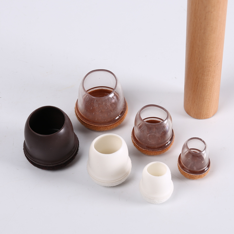 Round & Square Chair Leg Floor Protectors Elastic Silicone Protection Cover with Felt & Plastic Protective Covers for Chairs