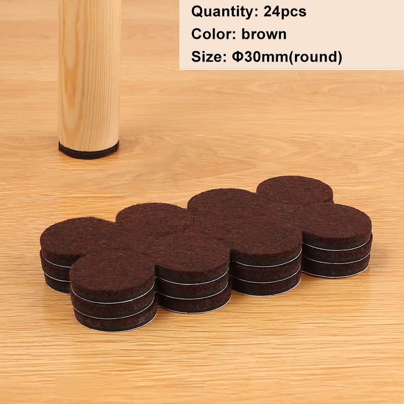 High Quality Wholesale Cheap Round Dark Brown Self Stick Bumper Pad Adhesive Felt Pads Set for Furniture