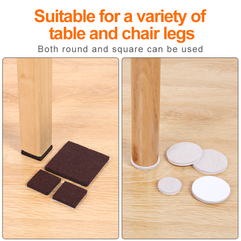 Oval Shelf Soft 1inch Round Colorful Roll Floor Chair Bulk Self-adhesive Rug Protector Felt Pads Desk Furniture Felt Pad