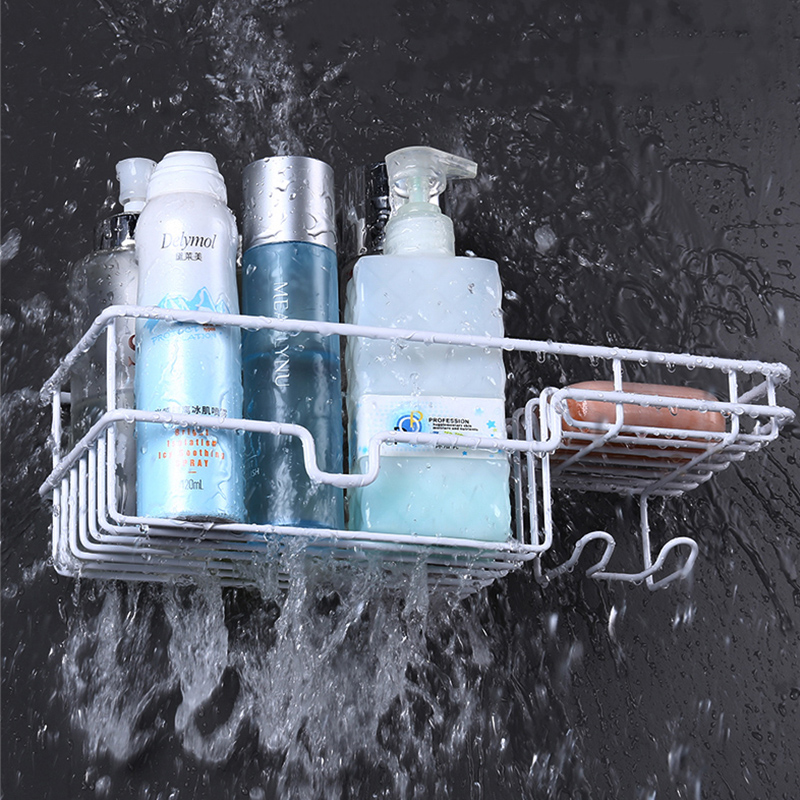 Shower Shampoo Shelf Storage Rack Bathroom Organizer Self Adhesive No Drill Soap Dishes Holder Er Modern Bathroom Shelves White