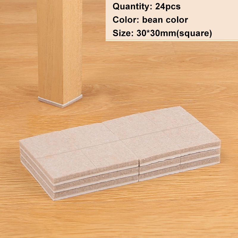 Hot Sale Factory Direct Square Beige Self Stick Bumper Pad Modern Style Furniture Felt Pads for Dining & Living Room