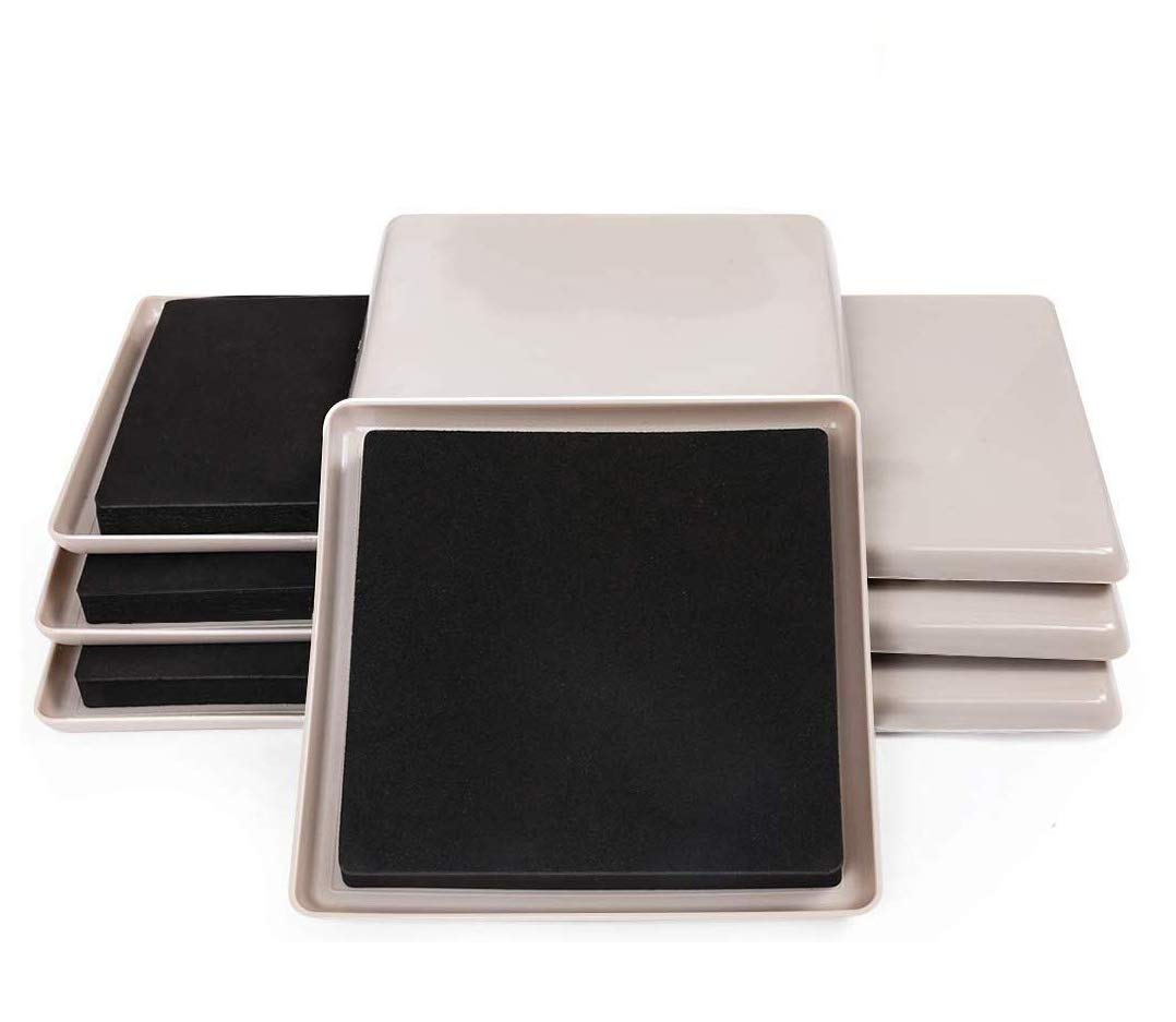5 Inch Square Furniture Movers Sliders,Heavy-Duty Carpet Furniture Moving Pads Furniture Glides