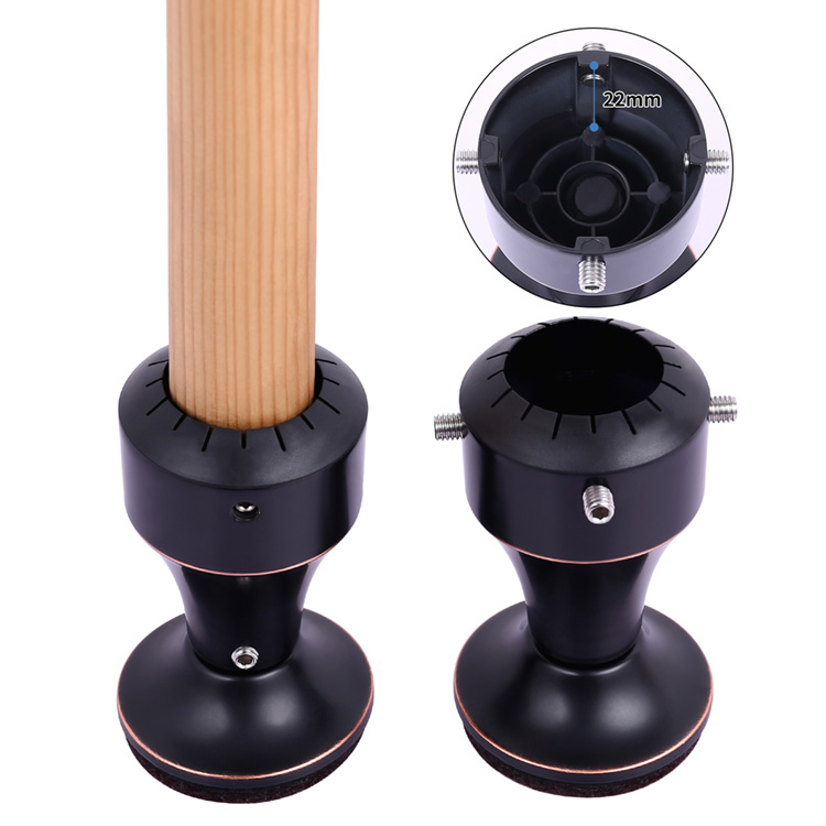Good Price of New Product Metal Furniture Chair Leg Risers Wine Glass Black Furniture and Bed Risers