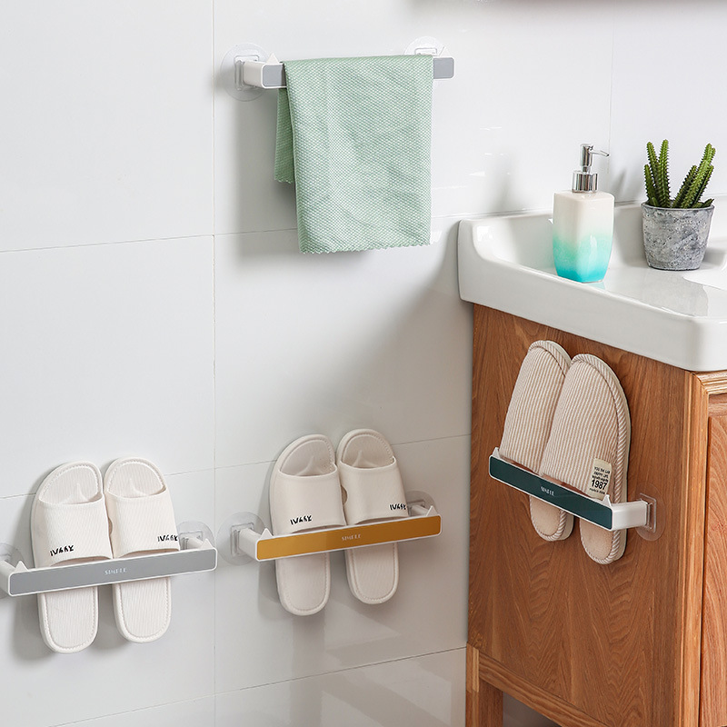 Accessory Bathroom Storage Holders & Racks Toilet Shoes Holder Wall Storage Shelf Towel Rack
