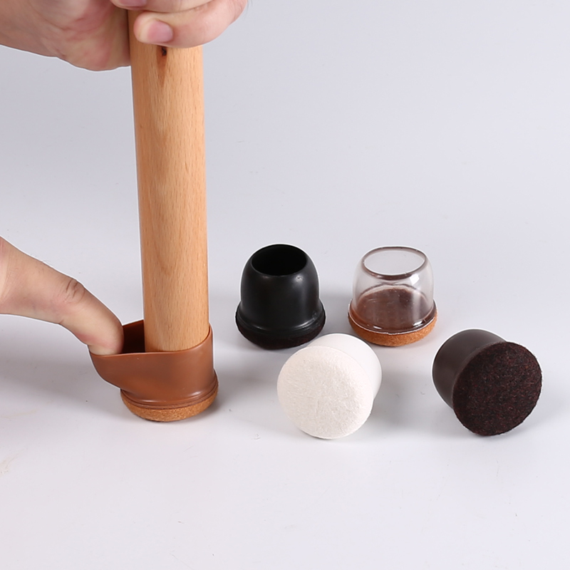 New Design Durable Anti-scratch Silicone Table Chair Leg Protector Hardwood Floors High Transparent Furniture Leg Cup Pad