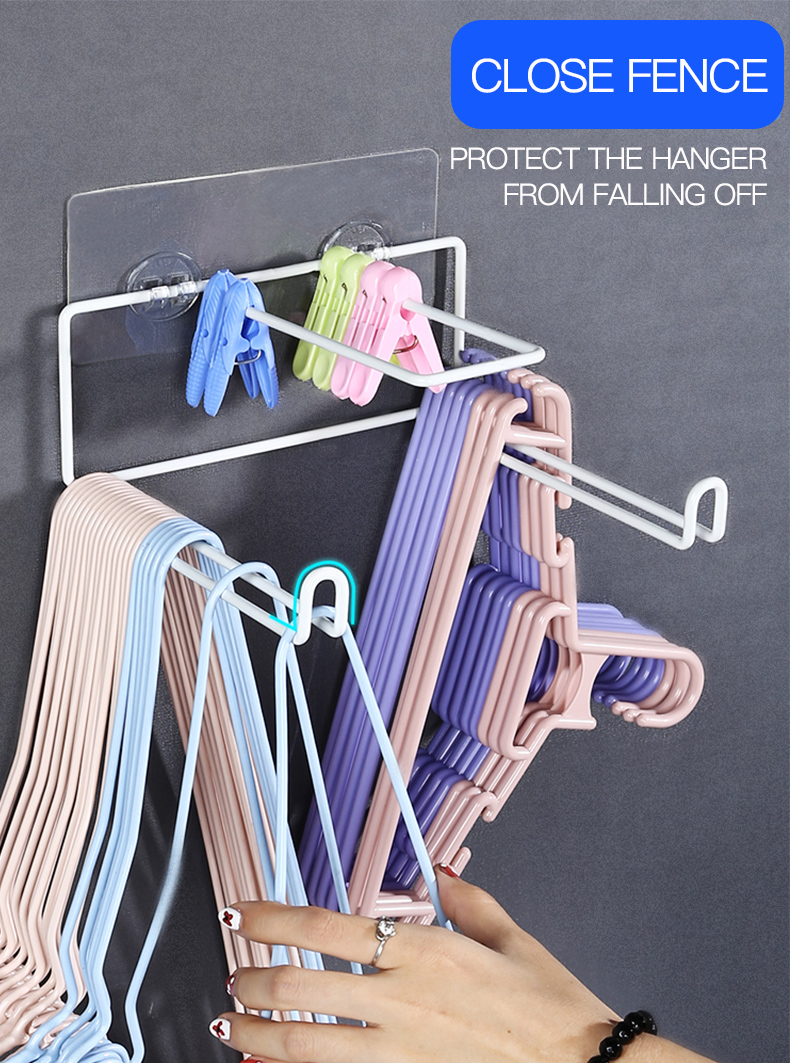 Clothes Hanger Stacker Storage Rack Holder Metal Washing Machine Shelf Laundry Clothes Stand Drying Rack Organizer Wall Mounted