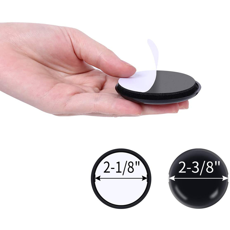 Best Selling Quality Lifter 2-3/8" Self-Stick Round Carpet Furniture Sliders Furniture Moving Slider for Carpet
