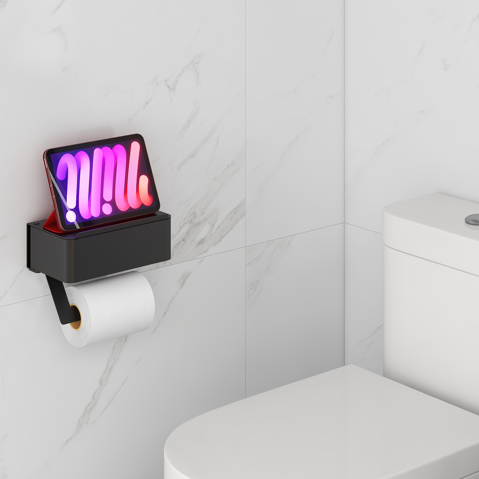Multifunctional Wall Mounted Decorative Toilet Tissue Paper Roll Towel Holder with Shelf for Toiletten Papier Halter