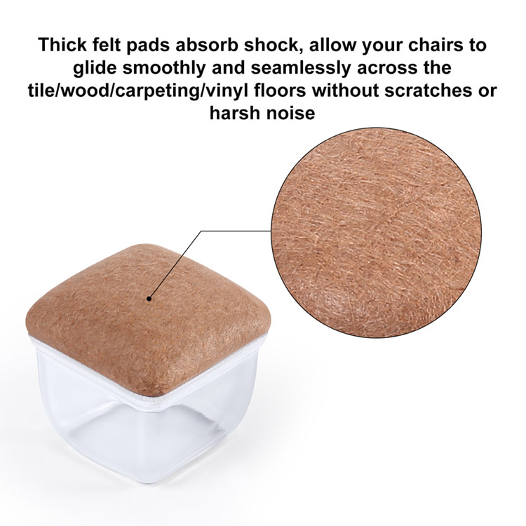 High Quality Wholesale Cheap Rectangular Silicone Wear-Resistant Chair Leg Cover Protector