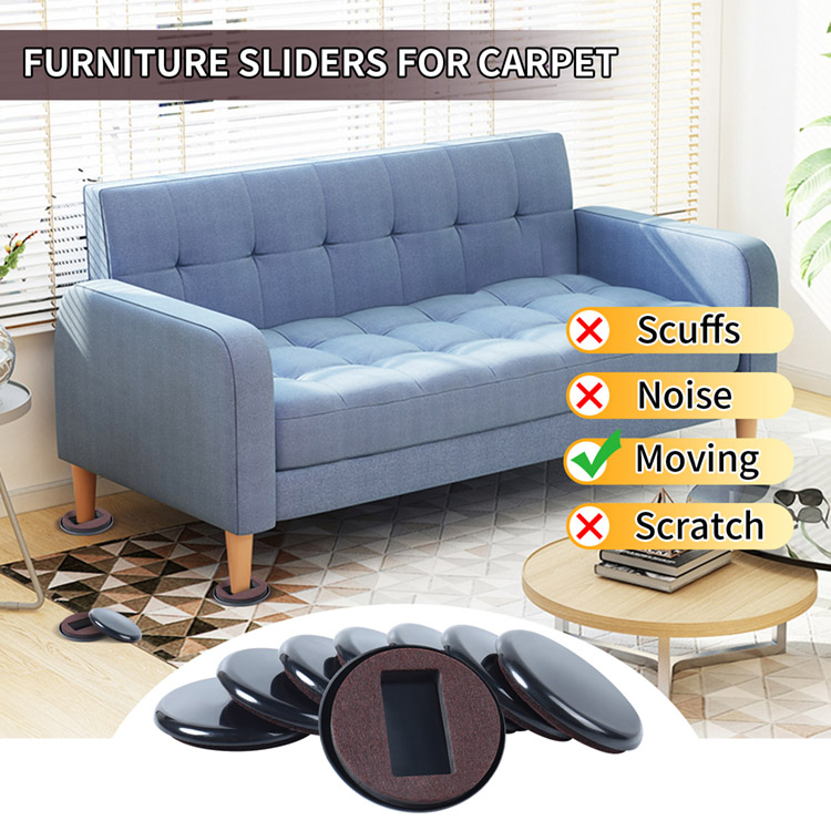 Furniture Caster Cups, Sofas Beds Chairs Wheel Pads, Protect Carpet Floors Prevent Scratches Reduce Noise