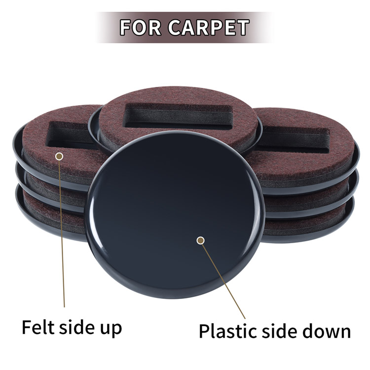 Furniture Caster Cups, Sofas Beds Chairs Wheel Pads, Protect Carpet Floors Prevent Scratches Reduce Noise