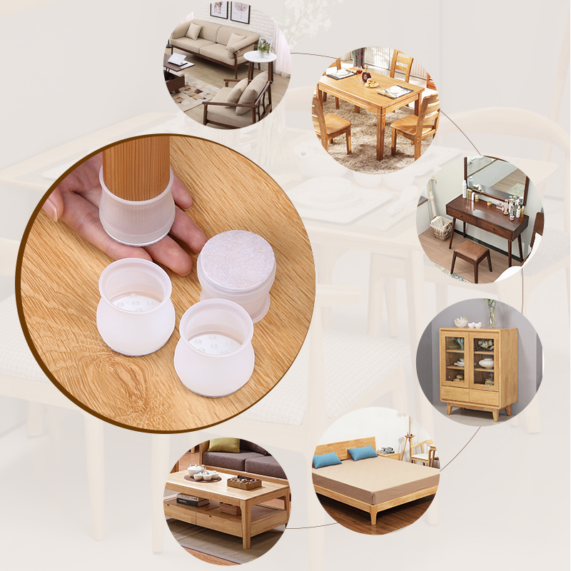 Chair Leg Cover  Felt Pads Furniture Feet Socks Silicone Round Square Anti Slip Table Leg Mat Floor Protectors