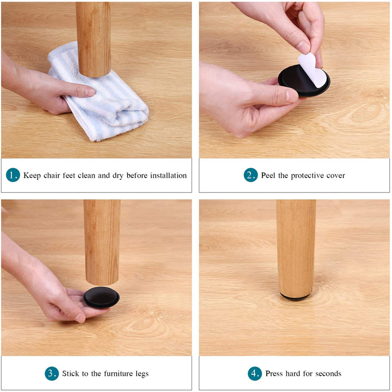 Best Selling Quality Lifter 2-3/8" Self-Stick Round Carpet Furniture Sliders Furniture Moving Slider for Carpet