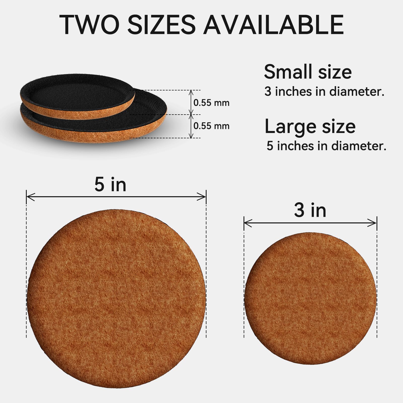 Felt Furniture Sliders for Hardwood Floors - Furniture Slider with Unique Design - Heavy-Duty Furniture Movers for Hard Surfaces
