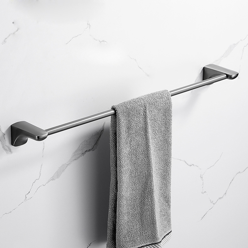 Black Bathroom Rack No Drilling Towel Holder Hot Sell Self Adhesive Towel Rack Stainless Steel Towel Shelf