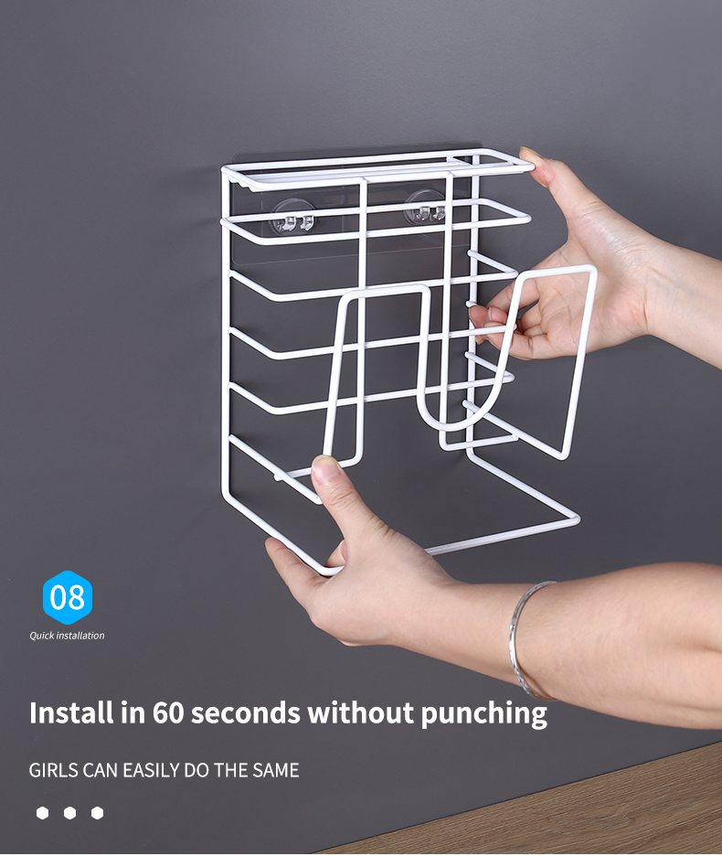 Knife Holder Wall-Mounted Cutting Board Pot Lid Storage Rack Tool Kitchen Shelf Organizer Drying Basket Kitchen Shelf