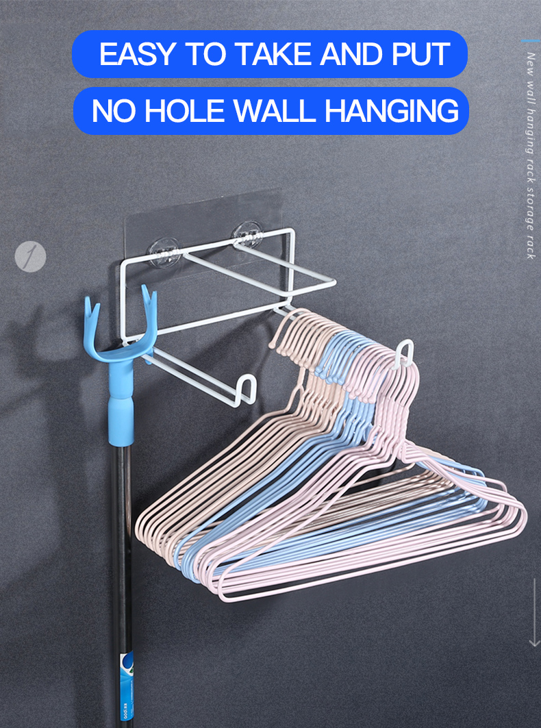 Self Adhesive Hanger Storage Rack Holder for Adult or Child Clothes Hangers, Hanger Organizer