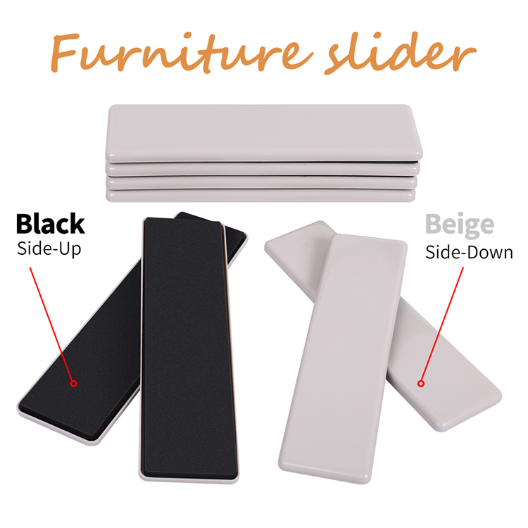 Factory Cheap Price Assorted Reusable Metal Tube Rectangular Heavy Furniture Moving Sliders  Moving