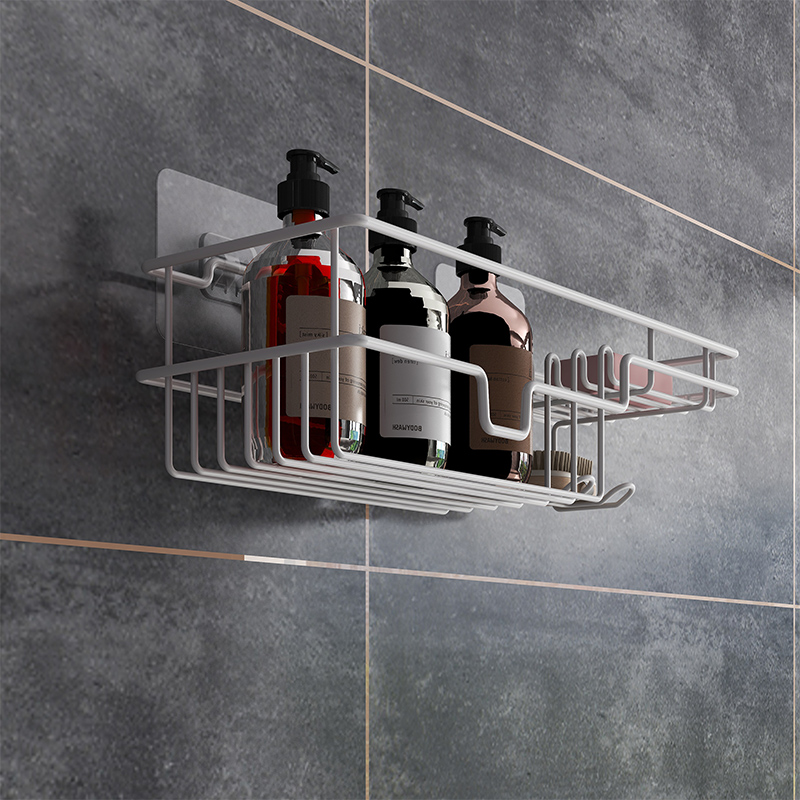Shower Shampoo Shelf Storage Rack Bathroom Organizer Self Adhesive No Drill Soap Dishes Holder Er Modern Bathroom Shelves White