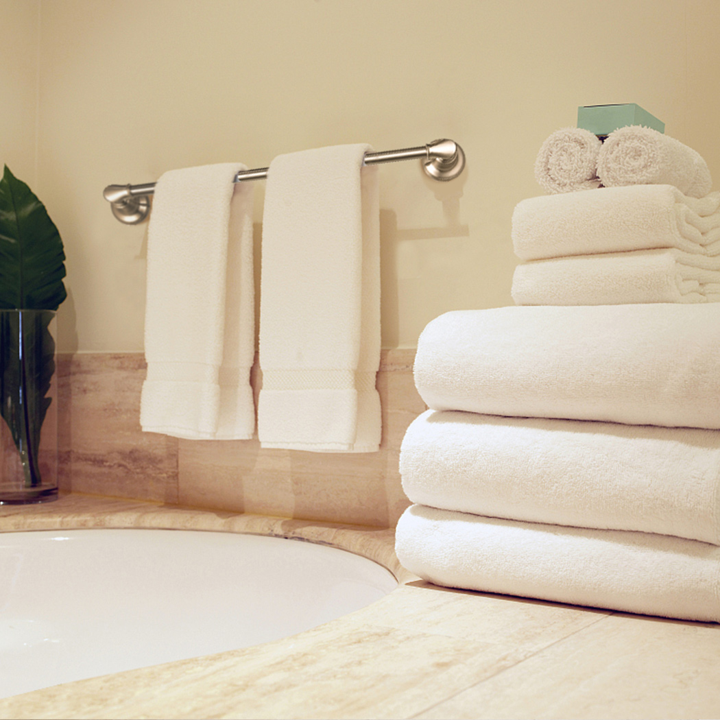 4-Piece Satin Metal Bath Hardware Set Wall-Mounted Towel Bar Accessory Bathroom Accessory Set