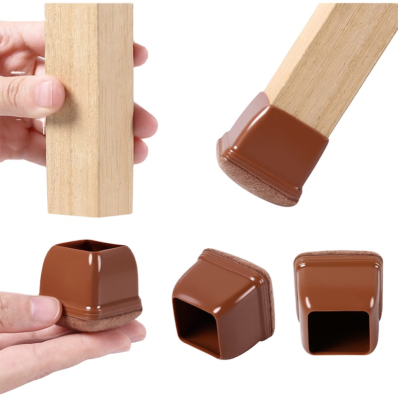 Chair Leg Floor Protectors,Felt Bottom Soft Furniture Foot Protector Cover Pads for Hardwood Floors , Stool Leg Covers