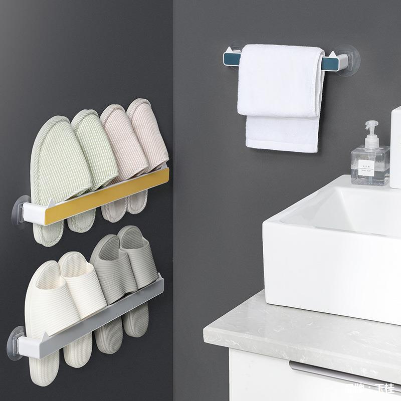 Accessory Bathroom Storage Holders & Racks Toilet Shoes Holder Wall Storage Shelf Towel Rack