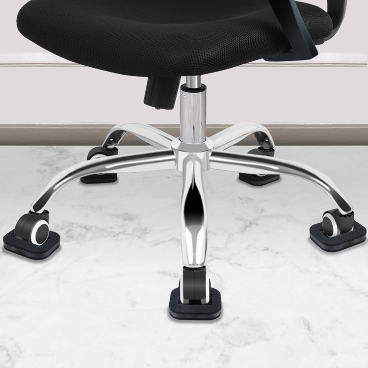 Good Price of Good Quality Durable Black Hard Square Furniture Chair Leg Cups Protect Hardwood Floors