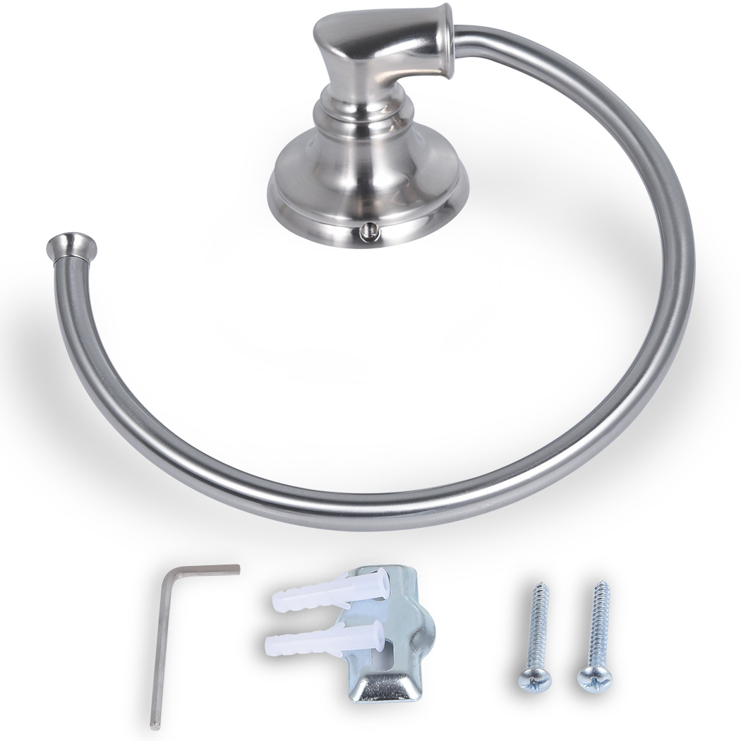 Hot Selling Brushed Finish Bathroom Hardware Bath Hand Towel Ring and Hanger