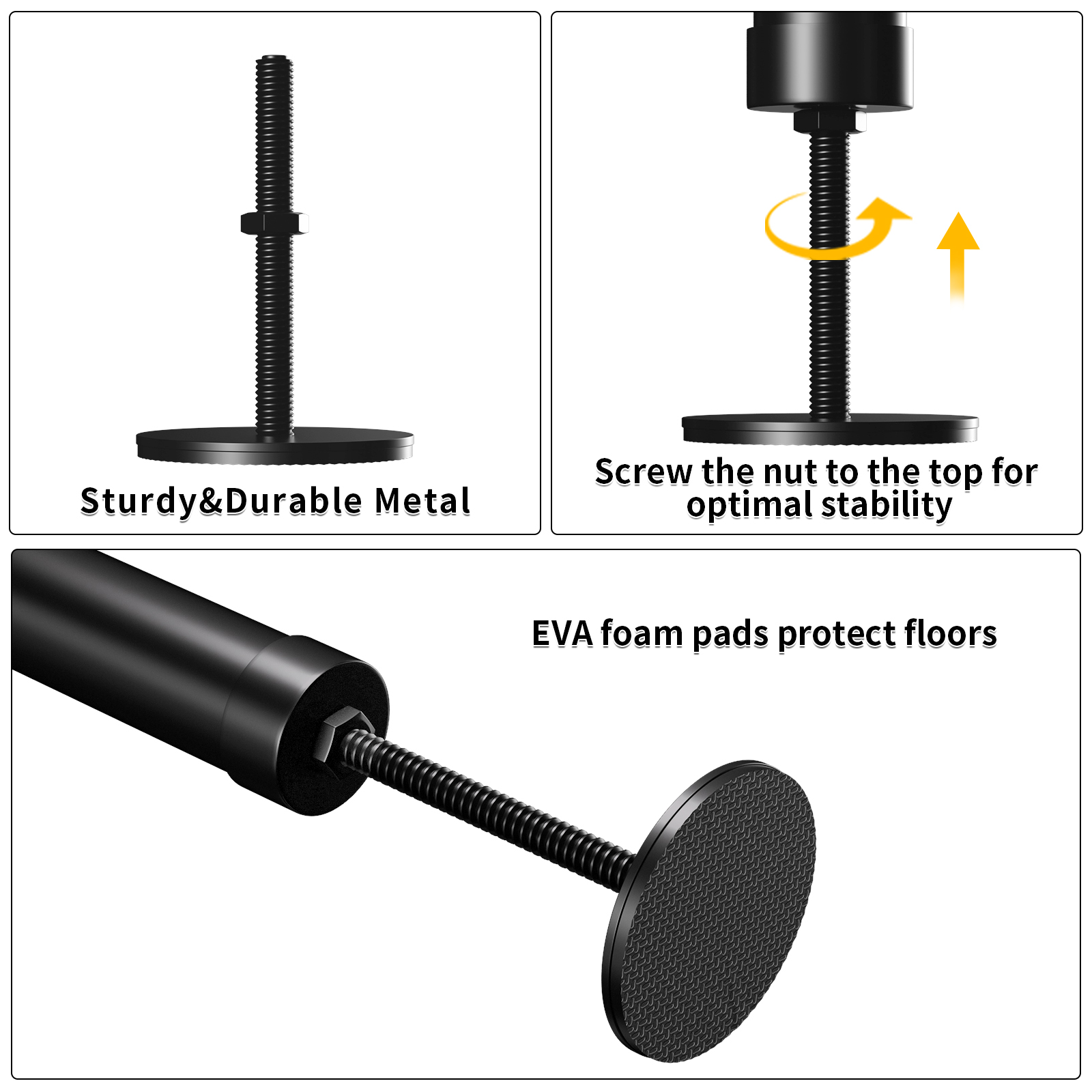 GORGEOUS Black Modern  Feet Cabinet Furniture Bed Legs Leveling  Sofa Leg  Adjustable Kitchen  Legs for Furniture