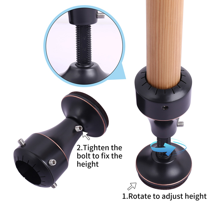 Good Price of New Product Metal Furniture Chair Leg Risers Wine Glass Black Furniture and Bed Risers