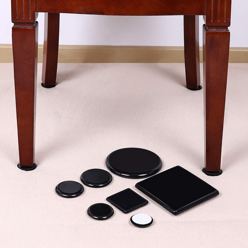 Best Selling Quality Lifter 2-3/8" Self-Stick Round Carpet Furniture Sliders Furniture Moving Slider for Carpet