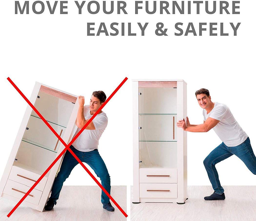 5 Inch Square Furniture Movers Sliders,Heavy-Duty Carpet Furniture Moving Pads Furniture Glides