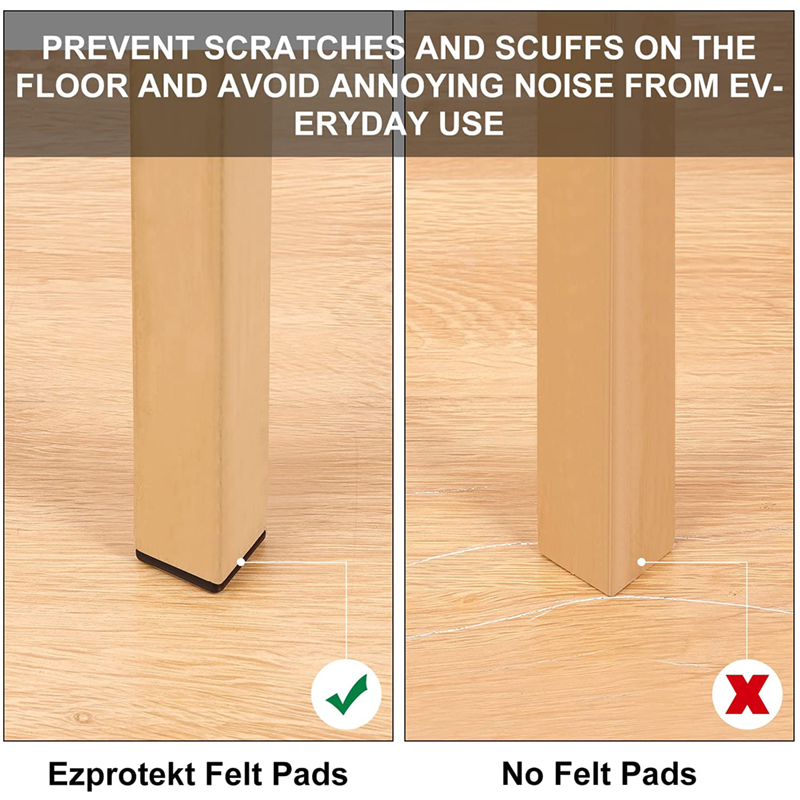 Square Furniture Glides Nail on Furniture Slider, PTFE Chair Leg Floor Protectors for Hardwood Dinning Wooden Furniture