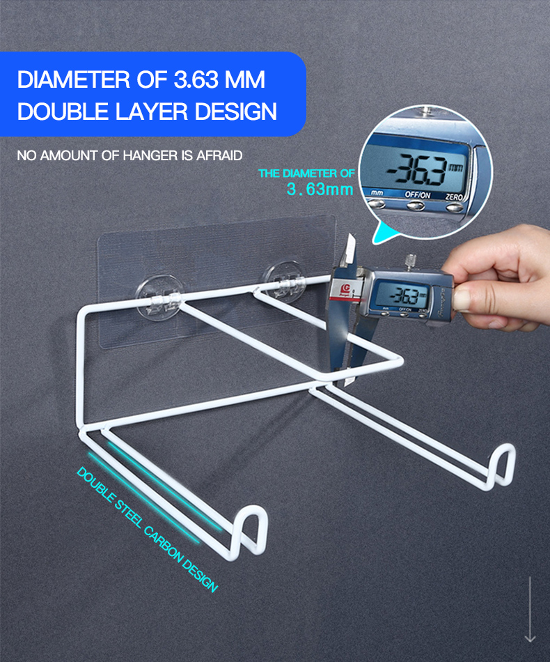 Clothes Hanger Stacker Storage Rack Holder Metal Washing Machine Shelf Laundry Clothes Stand Drying Rack Organizer Wall Mounted