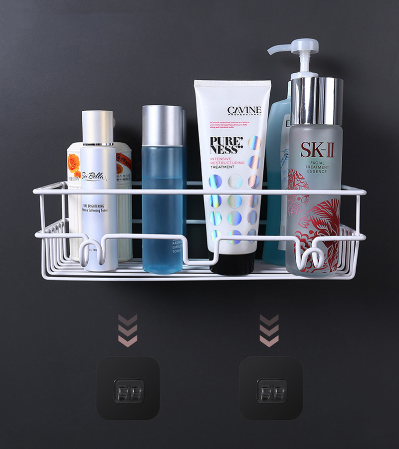 Shower Shampoo Shelf Storage Rack Bathroom Organizer Self Adhesive No Drill Soap Dishes Holder Er Modern Bathroom Shelves White