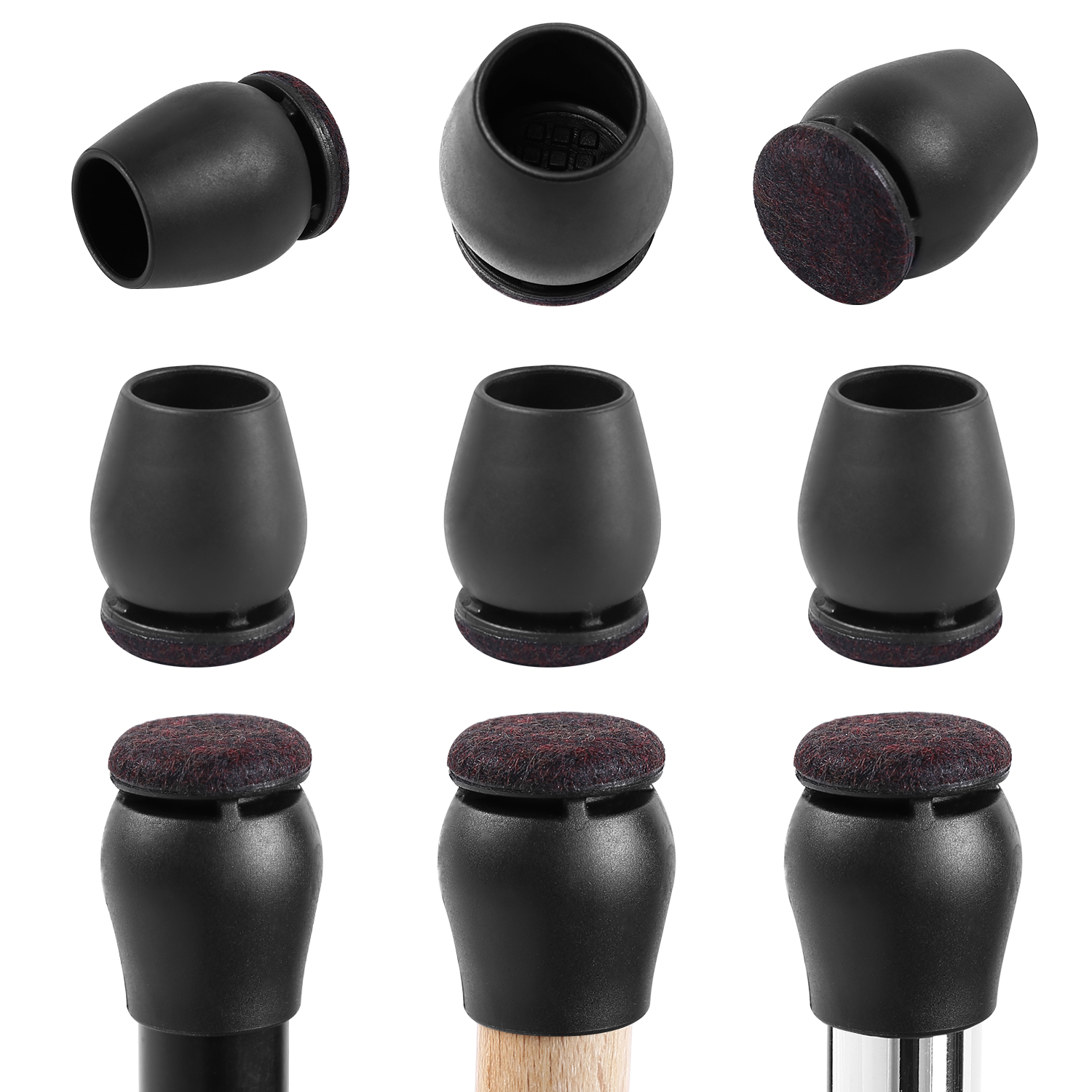 Furniture Silicon Protection Cover with Felt Pad Chair Leg Transparent Chair Leg Silicone Floor Furniture Leg Protectors