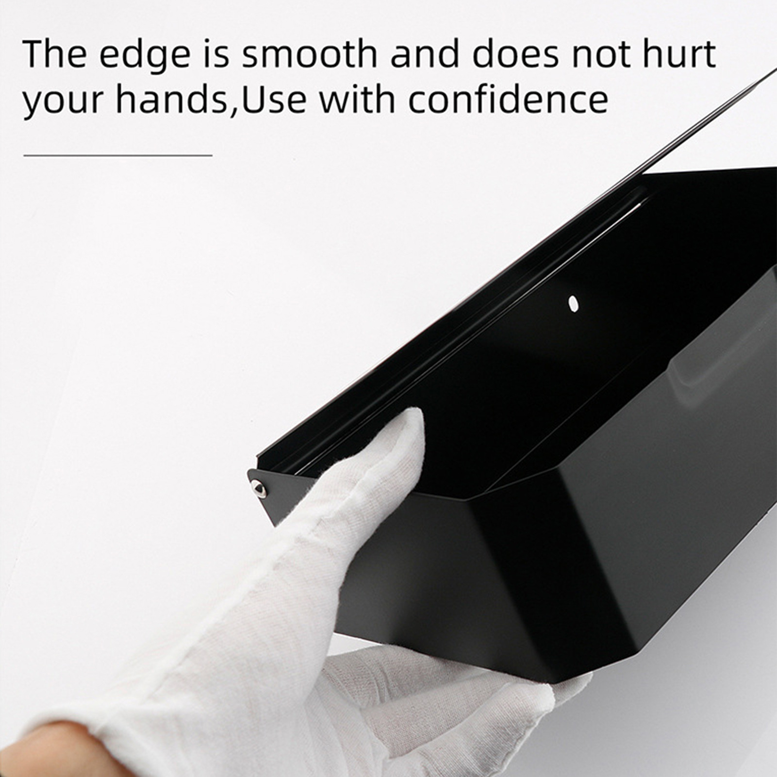 New Design Metal Stainless Steel Black Cell Phone Holder Cover Storage Box Toilet Paper  Standing Toilet Paper Holder