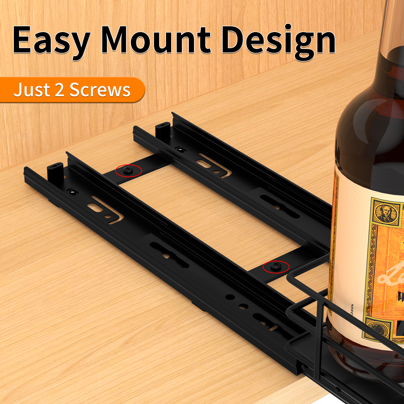 Modern Stainless Steel Slide Out Seasoning Pull Out Spice Rack Organizer Duty-Free for Home Kitchen Cabinets Storage