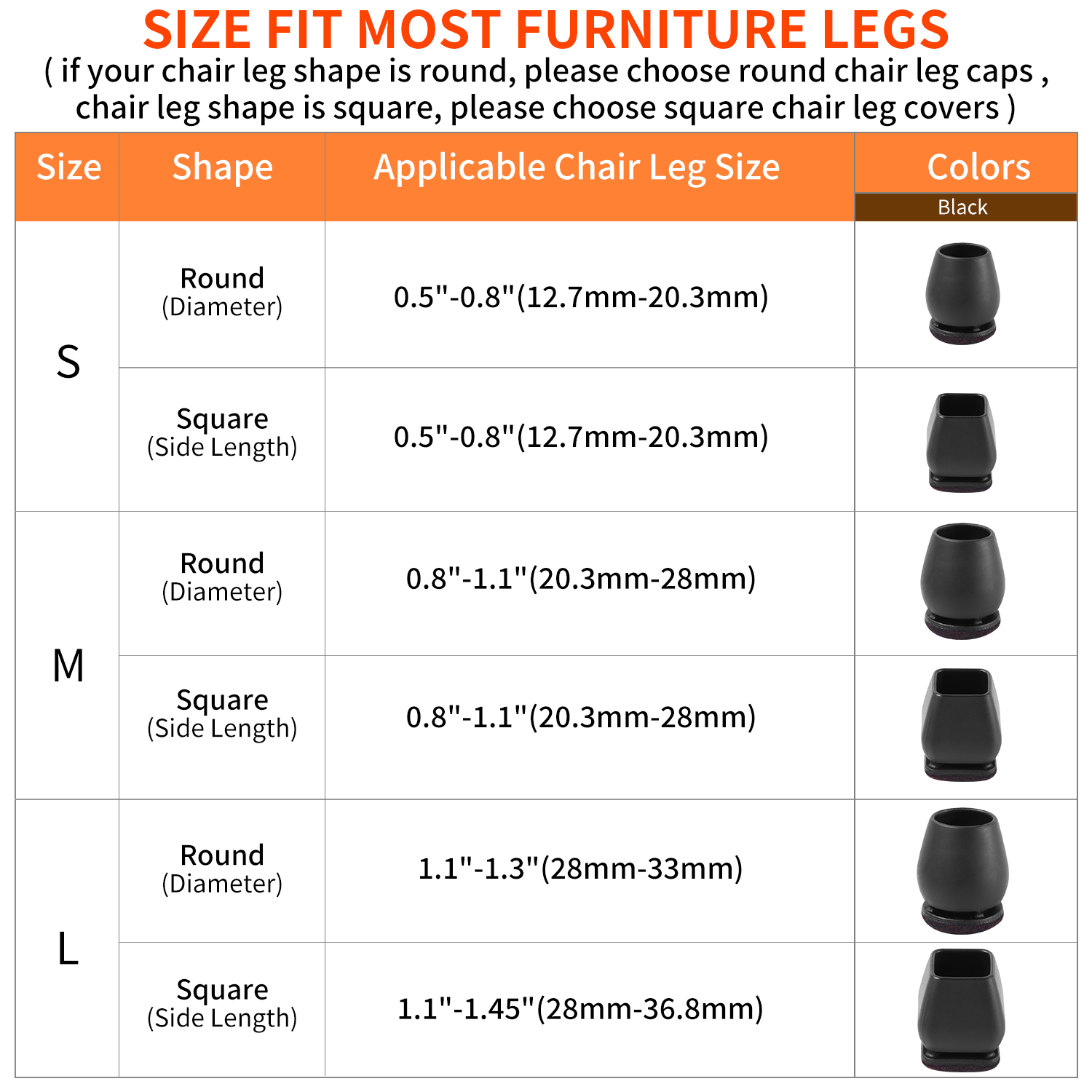 Furniture Silicon Protection Cover with Felt Pad Chair Leg Transparent Chair Leg Silicone Floor Furniture Leg Protectors