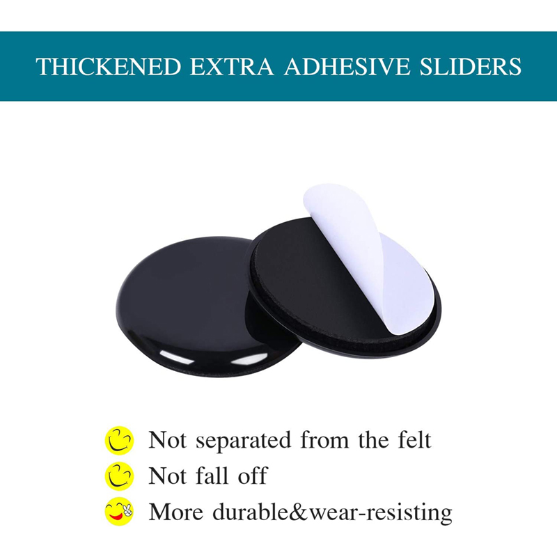 Best Selling Quality Lifter 2-3/8" Self-Stick Round Carpet Furniture Sliders Furniture Moving Slider for Carpet