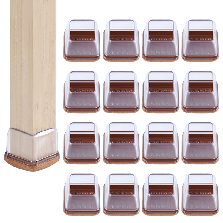 High Quality Wholesale Cheap Rectangular Silicone Wear-Resistant Chair Leg Cover Protector