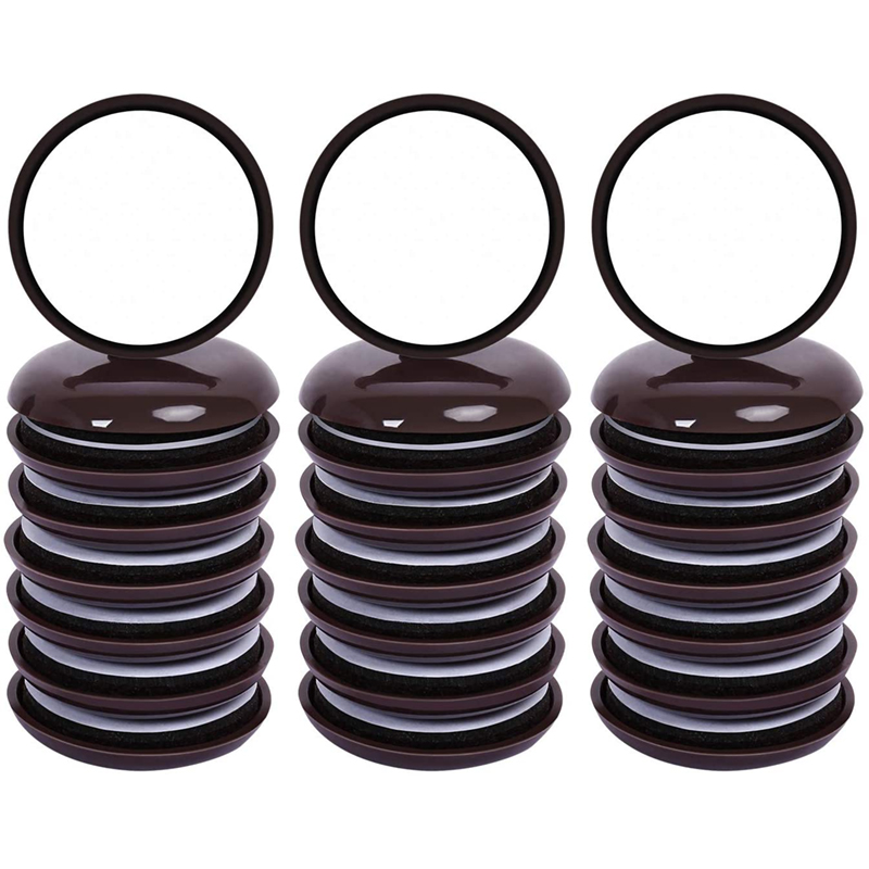 Round 24 Pack 1-3/4" Self-Stick Carpet Furniture Sliders Furniture Moving Pads Heavy Duty Self-Adhesive Furniture Movers