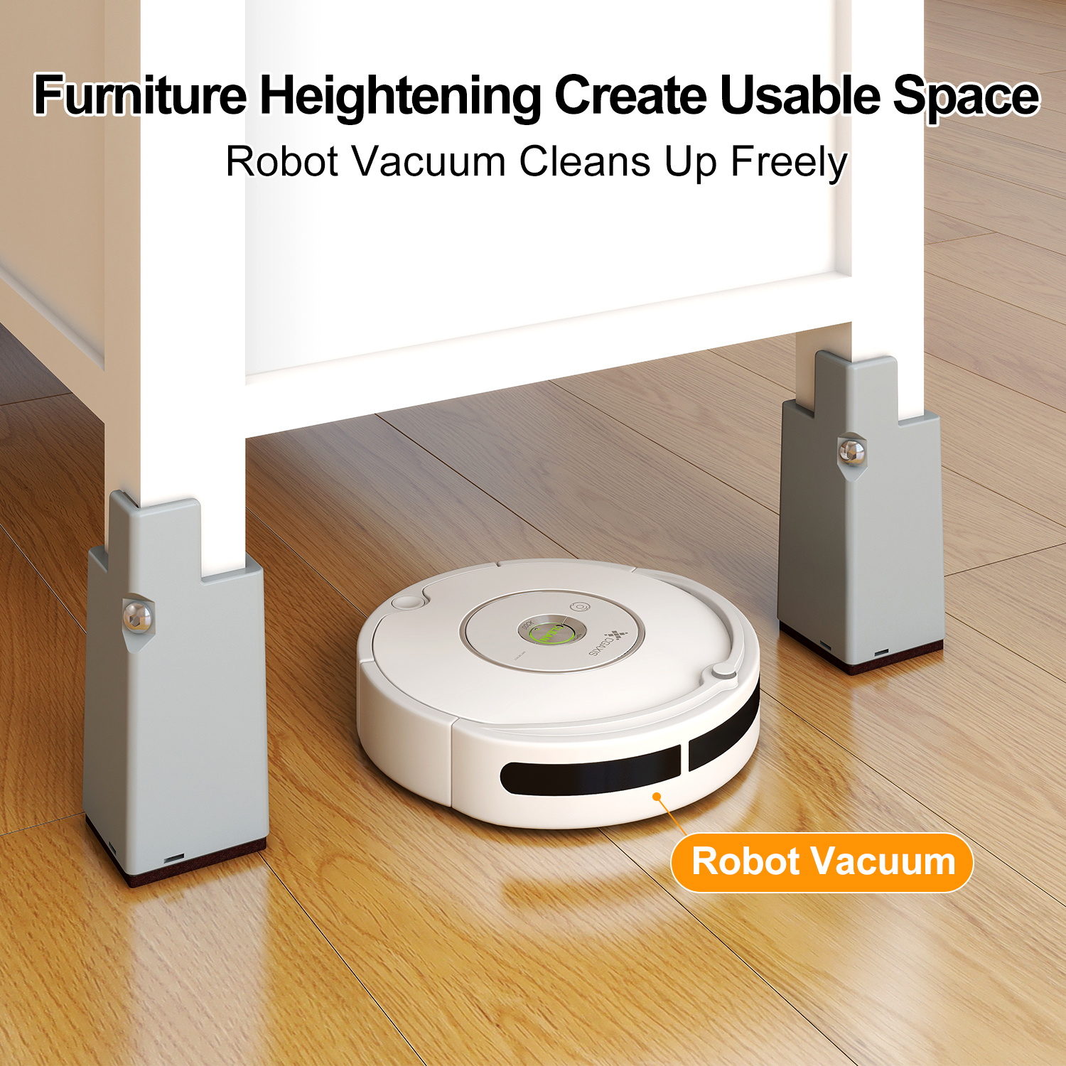 Heavy Duty Sofa Table Bed Furniture Riser Chair Legs Adjustable Cabinet Legs Silver and Black Sofa Legs Base Furniture Bed Pads